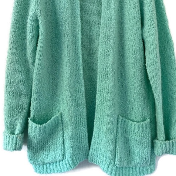 MERVYNS Vintage Mint Knitted Cardigan With Cute Pockets - Picture 3 of 5